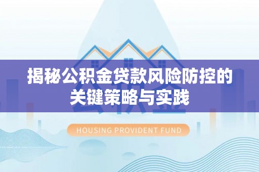 永新揭秘公积金贷款风险防控的关键策略与实践