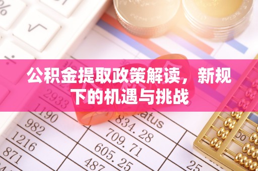 永新公积金提取政策解读，新规下的机遇与挑战