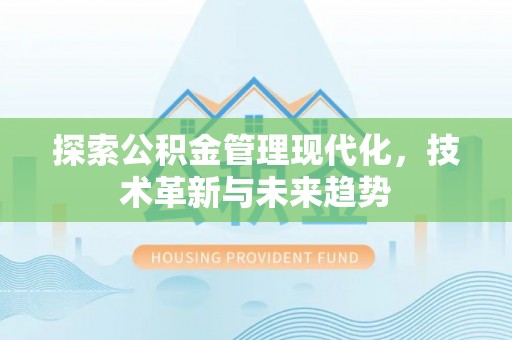 永新探索公积金管理现代化，技术革新与未来趋势