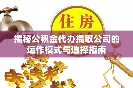 永新揭秘公积金代办提取公司的运作模式与选择指南