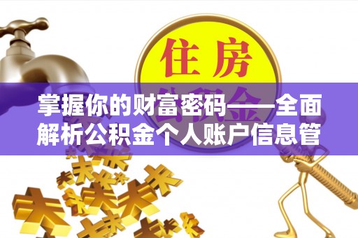 永新掌握你的财富密码——全面解析公积金个人账户信息管理与优化