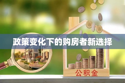永新政策变化下的购房者新选择